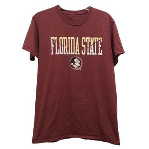 Florida State Seminoles FSU Logo Shirt Men's L Go Noles! Small STAIN On Front